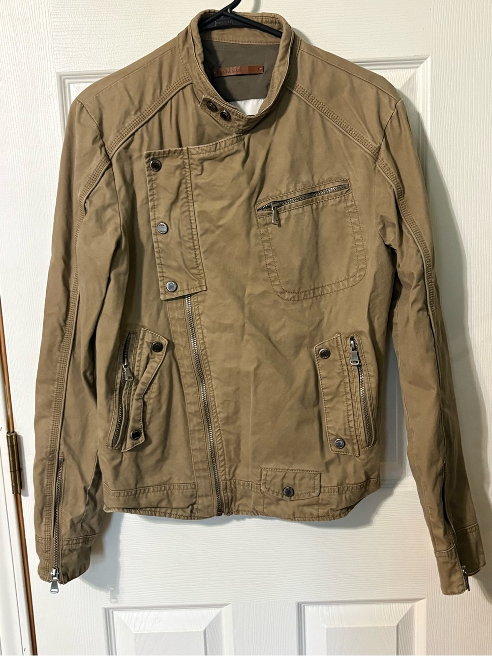 Zara Men's Lightweight Khaki Utility Jacket